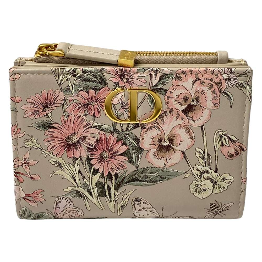 Christian Dior Lucky Dior Caro Dahlia Wallet Bifold Wallet S5173UHFA_M45E Pink